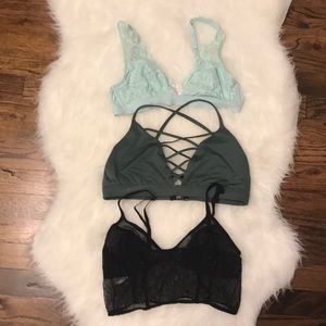 Lot of 3 bralettes